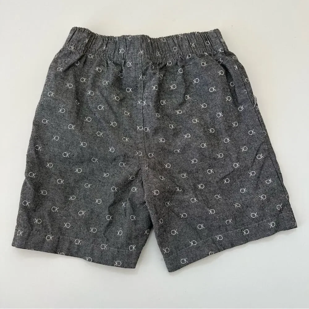 Calvin Klein heather gray CK logo shorts